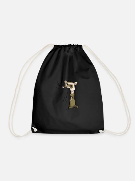 Cadeau animal mignon de propriétaire d'animal de furet - Sac de sport léger - noir