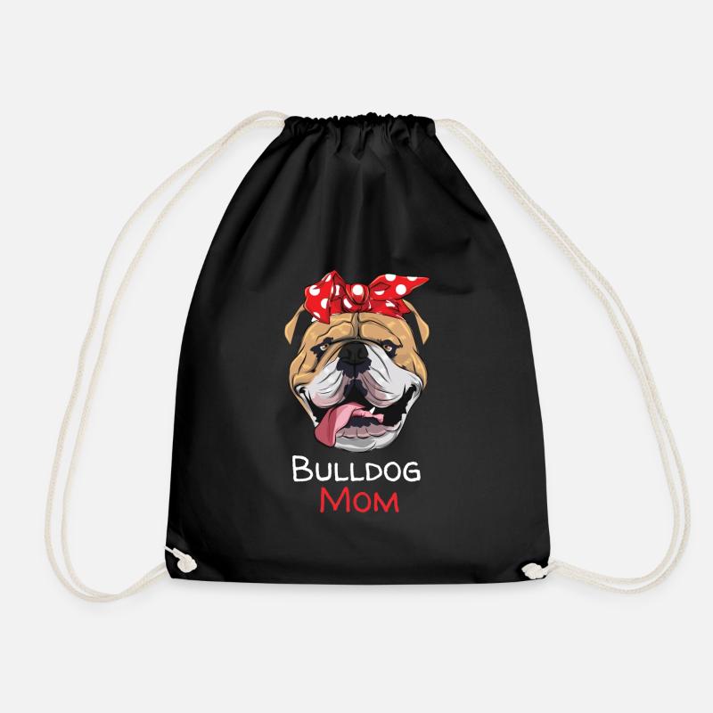Womens lustige englische Bulldogge Mutter Muttertag Geschenk - Turnbeutel - Schwarz