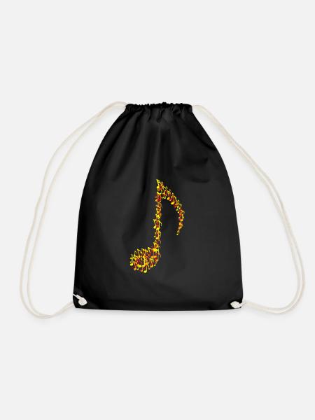 Musiknoten Harmonie musikalisches Geschenk Musiker - Turnbeutel - Schwarz
