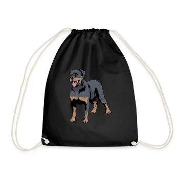 Rottweiler - Turnbeutel - Schwarz - Vorne
