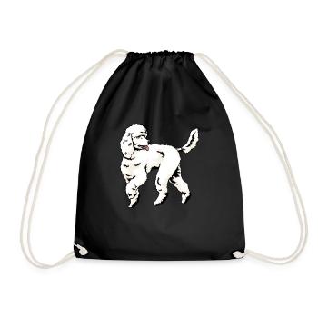 Caniche chien - Sac de sport léger - noir - Devant