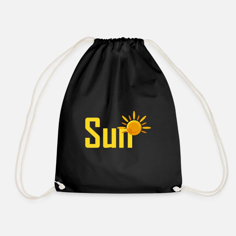 Sun - Drawstring Bag - black