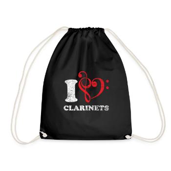 Passion clarinette - Sac de sport léger - noir - Devant
