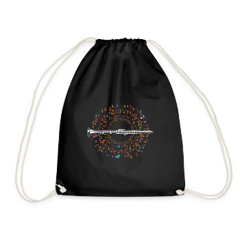 Clarinet music - Drawstring Bag - black - Front