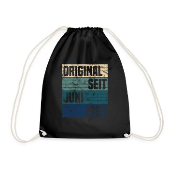 Original June 1982 37th birthday present - Drawstring Bag - black - Front