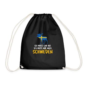 Suède - Sac de sport léger - noir - Devant