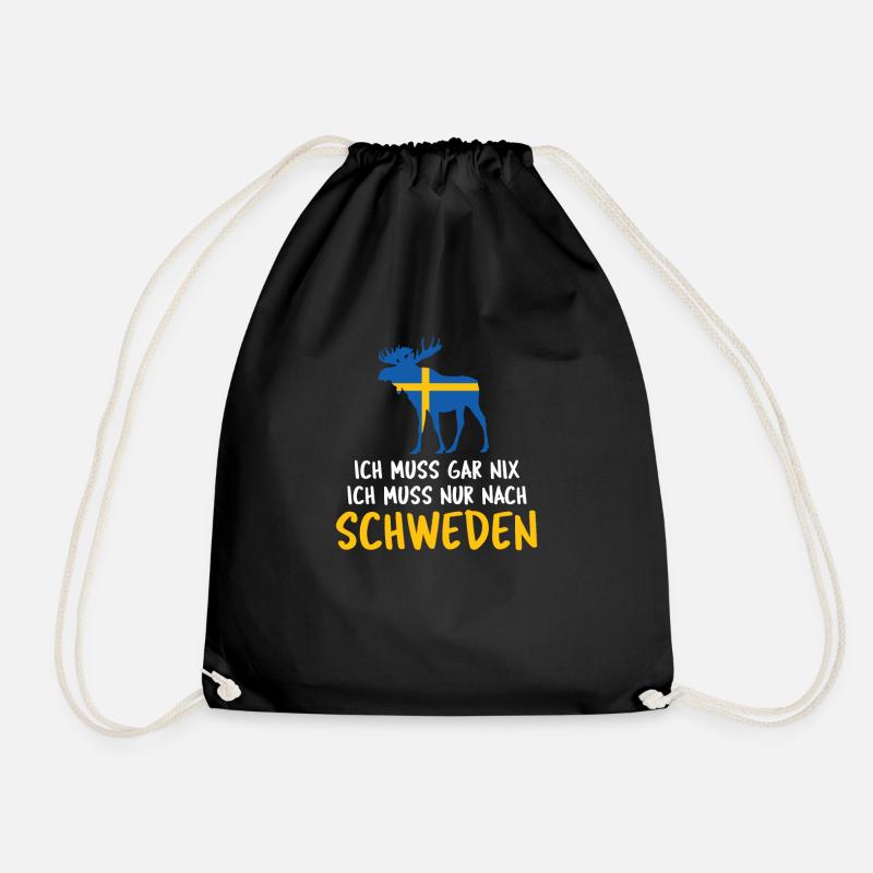 Schweden - Turnbeutel - Schwarz