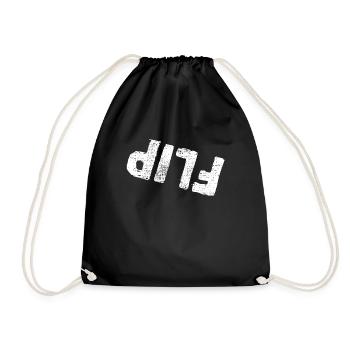 Flip Flip Flipping Tumbling Gymnast - Drawstring Bag - black - Front