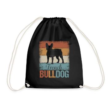 Bouledogue française Idée de cadeau - Sac de sport léger - noir - Devant