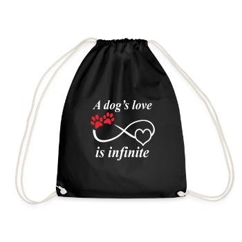 L’amour d’un chien est infini quatre pattes - Sac de sport léger - noir - Devant