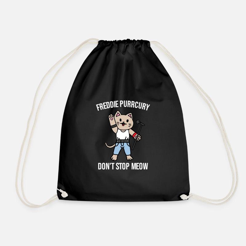 Freddie Purrcury don't stop meow cat gift - Turnbeutel - Schwarz