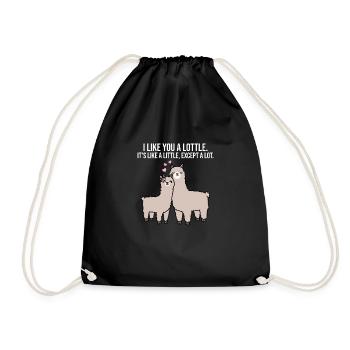 Cute baby alpaca gift - Sac de sport léger - noir - Devant