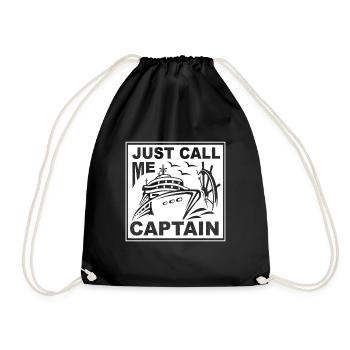 Just Call Me Captain Cruise - Turnbeutel - Schwarz - Vorne