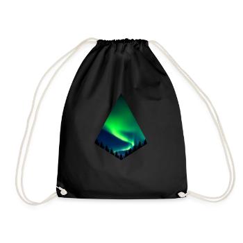 Aurora Borealis - Polarlichter - Drawstring Bag - black - Front