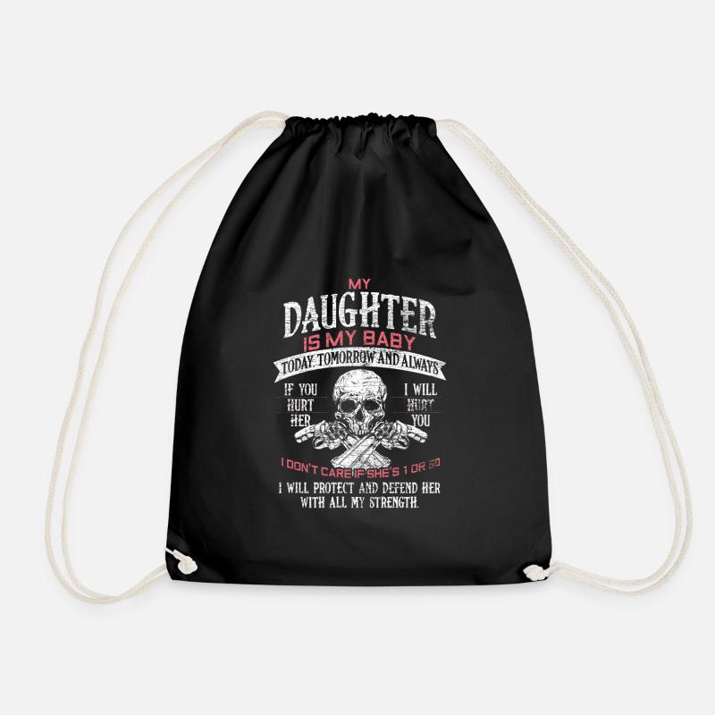 Vater Tochter Baby - Turnbeutel - Schwarz