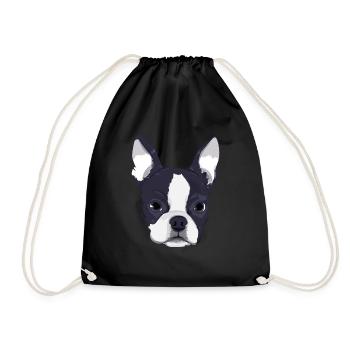 Enfants Boston Terrier Dog Pour Femmes Et Filles - Sac de sport léger - noir - Devant