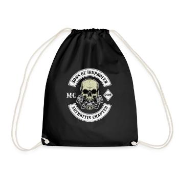 Biker T-Shirt Sons of Ibuprofen Arthritis - Drawstring Bag - black - Front