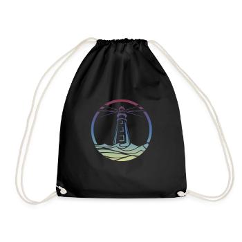 Leuchtturm bunt - Sac de sport léger - noir - Devant