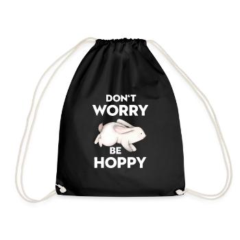 rabbit - Drawstring Bag - black - Front