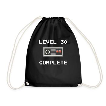 30. Geburtstag Retro 30 Jahre Geburtstagsgeschenk - Drawstring Bag - black - Front