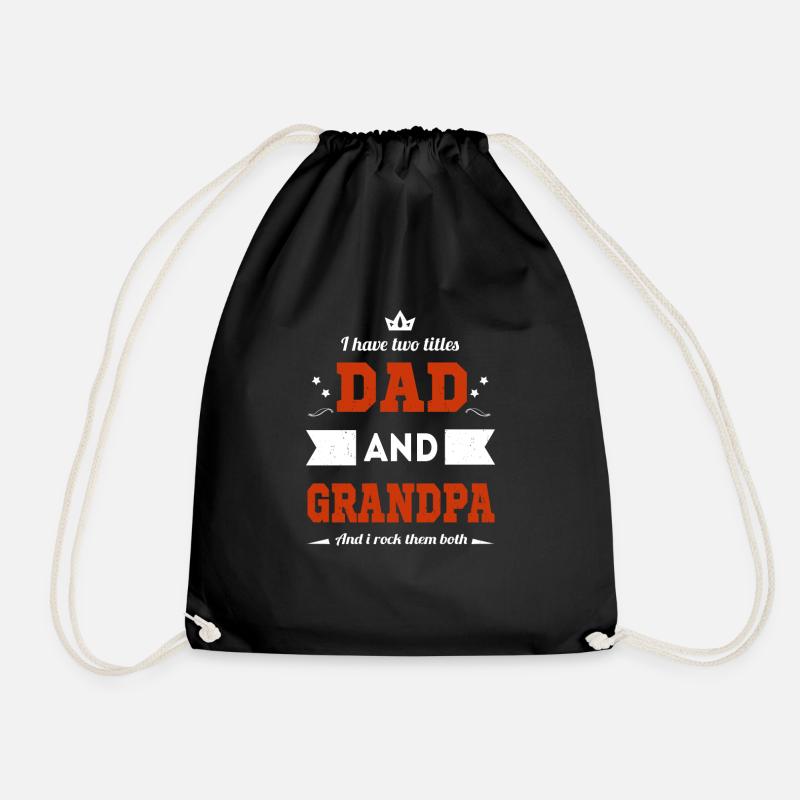 Vater und Großvater, Dad und Opa, Geschenk Idee - Turnbeutel - Schwarz