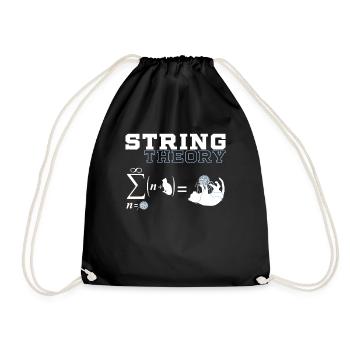 Produit drôle de chat | Fil | La théorie des cordes - Sac de sport léger - noir - Devant