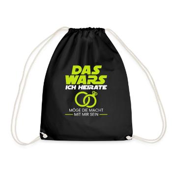 Bachelorette Party T Shirt Ideas Outfit JGA - Drawstring Bag - black - Front
