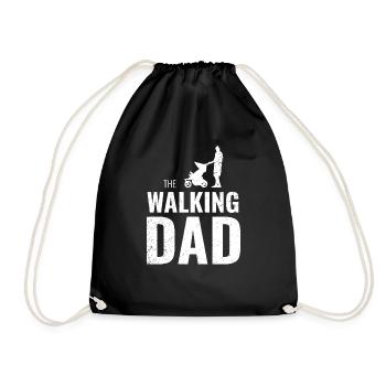 The Walking Dad (white) - Drawstring Bag - black - Front
