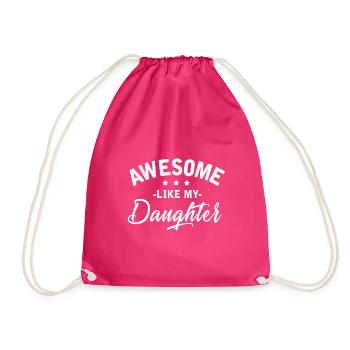 Vater Tochter - Turnbeutel - Fuchsia - Vorne