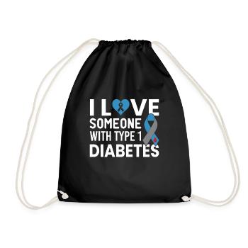 I Love Someone With Type 1 Diabetes T1D - Sac de sport léger - noir - Devant