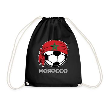 Morocco Soccer Fans Kit 2019 supporters de football, - Sac de sport léger - noir - Devant
