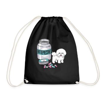 Bichon Frise sont des antidépresseurs impression drôle de chien - Sac de sport léger - noir - Devant