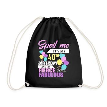 40ème anniversaire - Sac de sport léger - noir - Devant