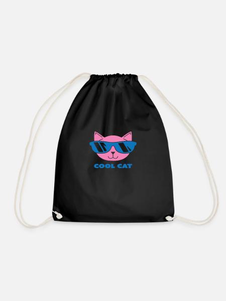 Cooles Katzen-Geschenk - Turnbeutel - Schwarz