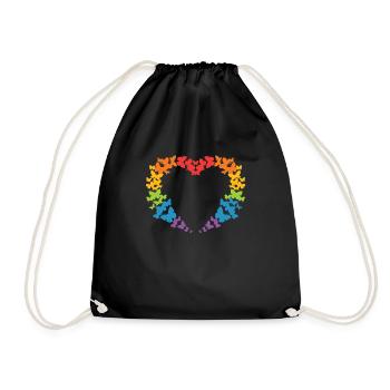 Papillon arc en ciel - Sac de sport léger - noir - Devant