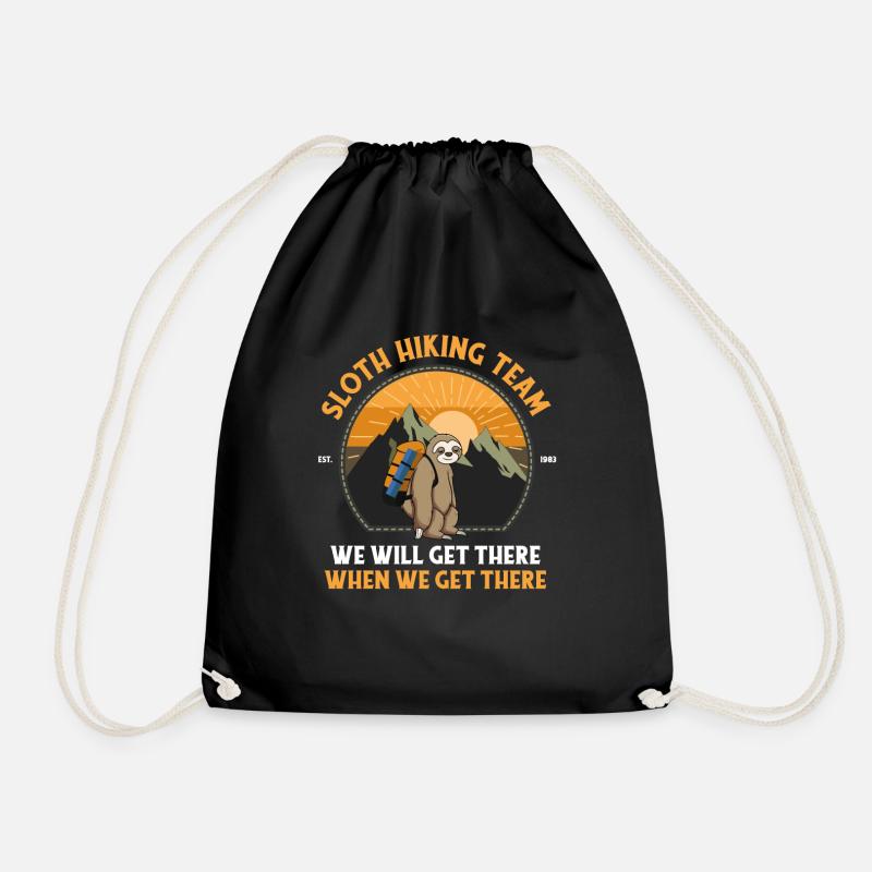 Sloth Hiking Team We Will Get There When We Get - Sac de sport léger - noir