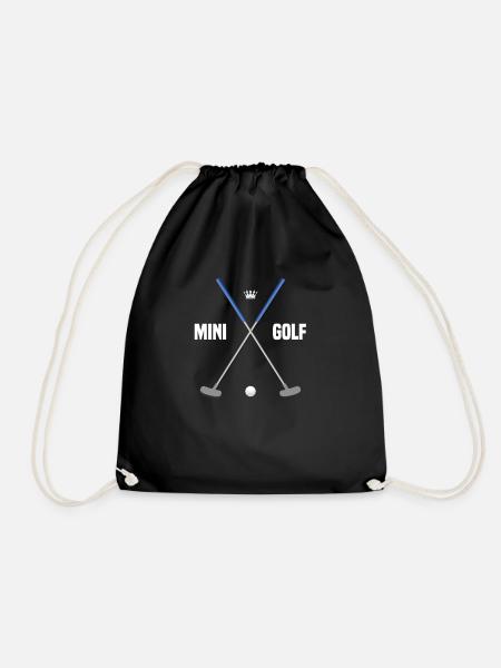 Minigolf Minigolfer Geschenk - Turnbeutel - Schwarz