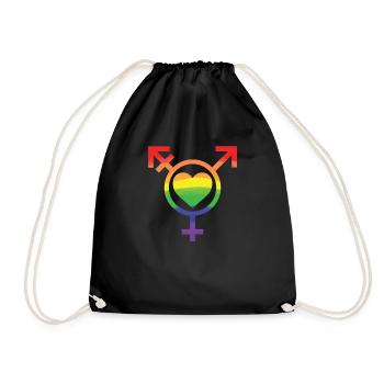 LGBT Gay Lesbisch Regebogen Ehe Gerechtigkeit Gesc - Turnbeutel - Schwarz - Vorne