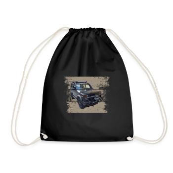 Lada Niva 4x4 de Russie - Sac de sport léger - noir - Devant