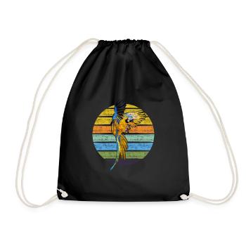 perroquet - Sac de sport léger - noir - Devant