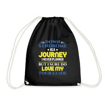 J'aime mon voyage avec le syndrome de Down du guide touristique - Sac de sport léger - noir - Devant