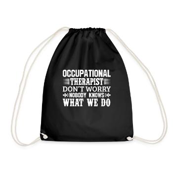 Occupational Therapy OT Nobody Knows Funny - Drawstring Bag - black - Front