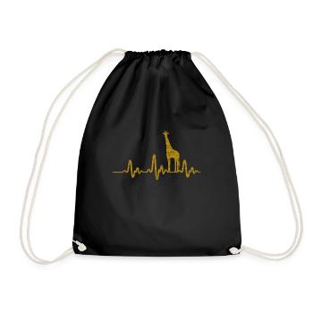 giraffe - Drawstring Bag - black - Front