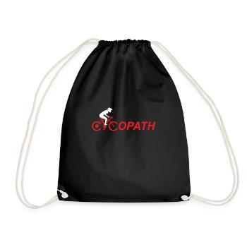 Cycopath Fahrrad Geschenk - Turnbeutel - Schwarz - Vorne