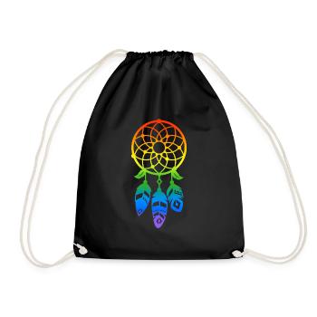 LGBT Pride Traumfänger Geschenkidee - Turnbeutel - Schwarz - Vorne