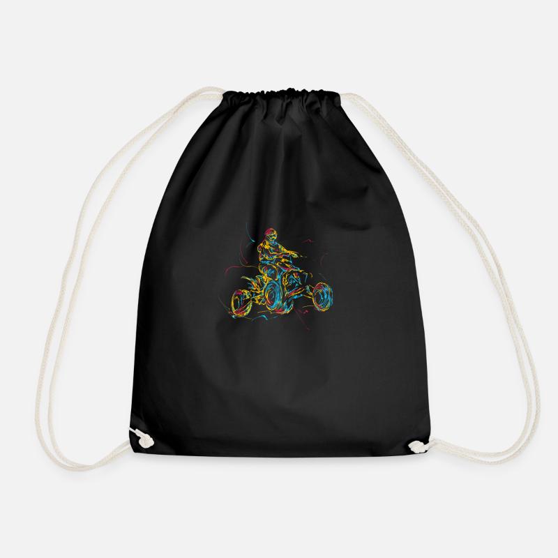 Quad ATV - Drawstring Bag - black