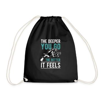 Diver Scuba Diving Diving - Drawstring Bag - black - Front
