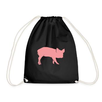 Porcelets de porc - Sac de sport léger - noir - Devant