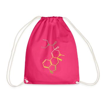 LSD structural formula molecule A. Hofmann Bicycle Day - Drawstring Bag - fuchsia - Front