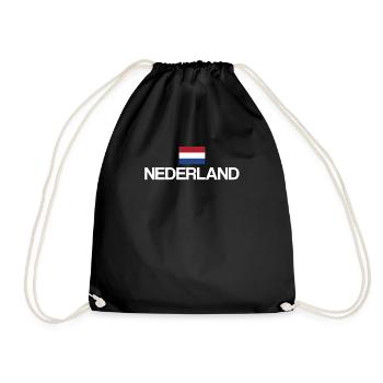 Nederland | Netherlands, Holland, Dutch - Drawstring Bag - black - Front
